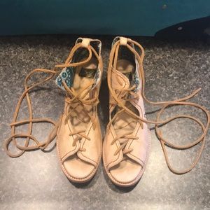 Freebird by Steven tan leather sandals size 11